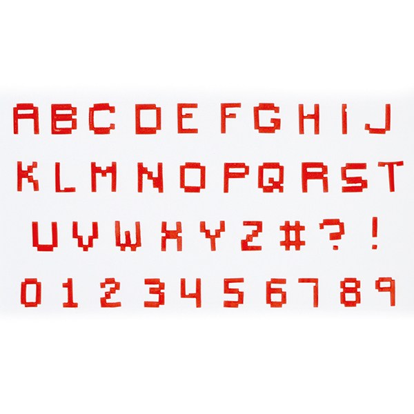 FMM - Pixel U/C Alphabet and Number Tappit