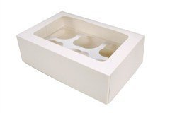 6 Cupcake Box White