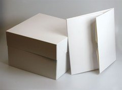 White Cake Boxes - 13'' Singles