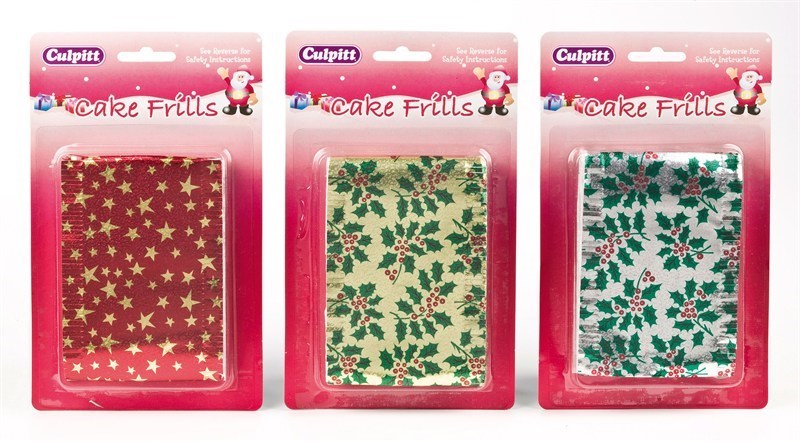 Assorted Classic Christmas Cake Frills - 83 X 914mm