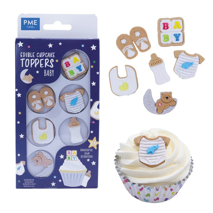 PME : Edible Cupcake Toppers - Baby - Set of 6