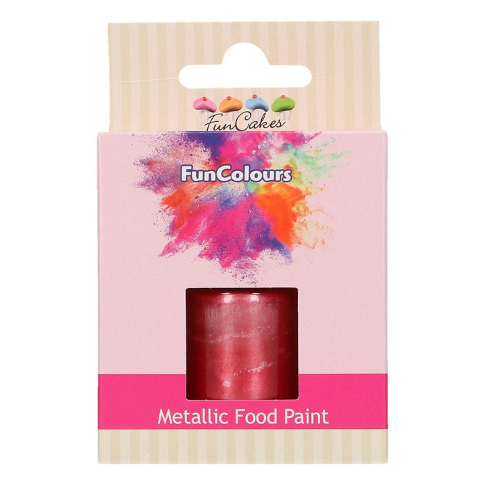FunCakes Metallic Food Paint Cerise 30ml