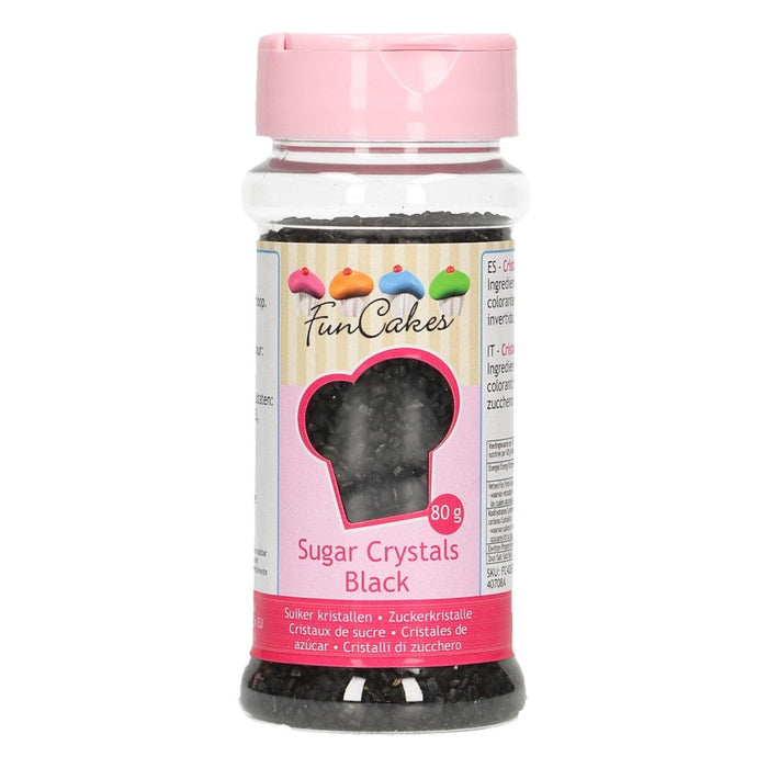 FunCakes Coloured Sugar -Black- 80g