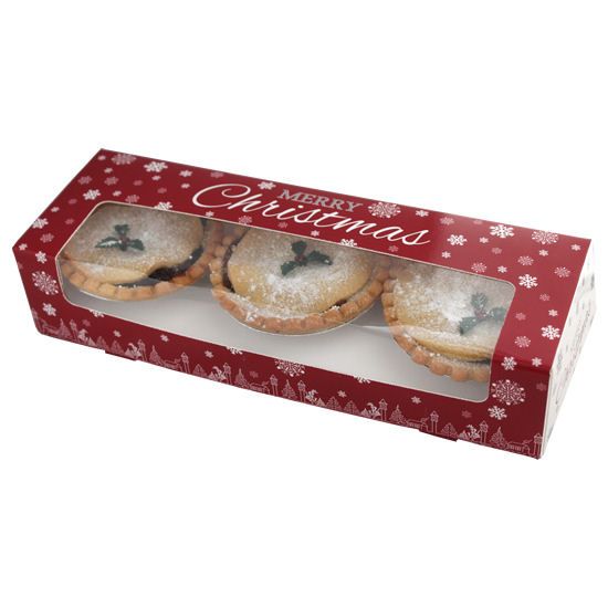 Mince Pie 3 Double Stack Box Red\White