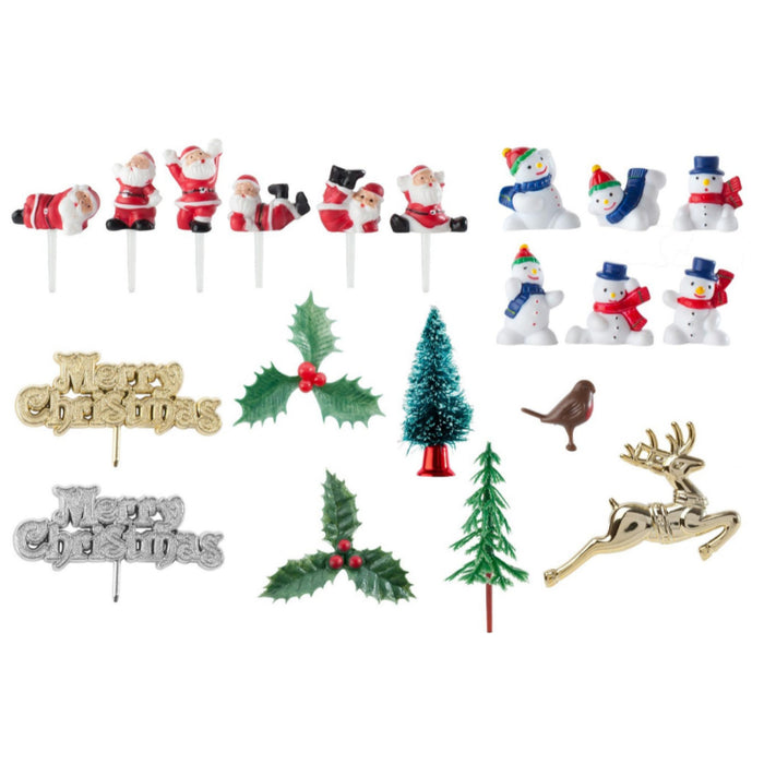 Assorted Christmas Decorations - Display Box - Set of 180