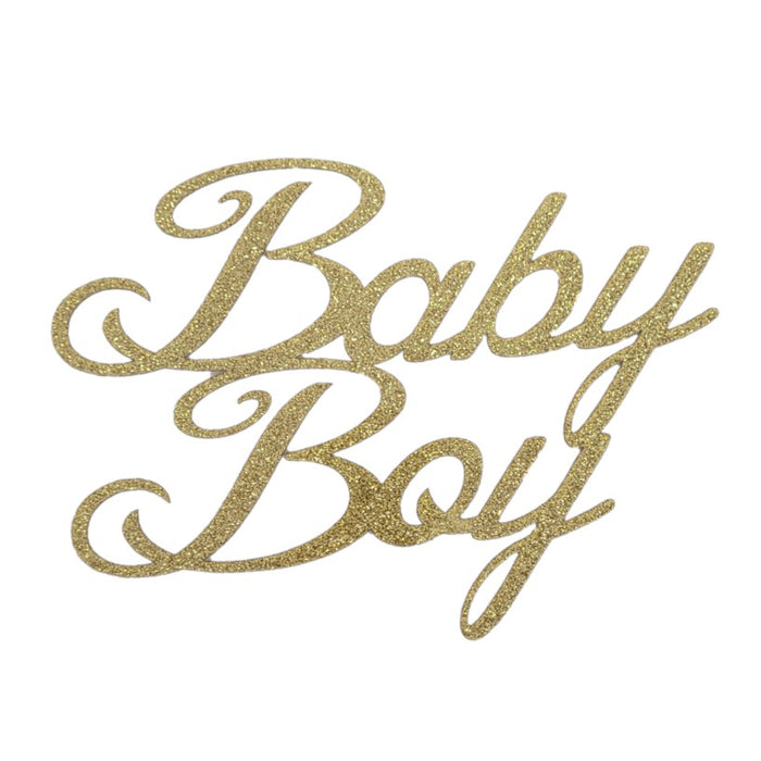 Cake Topper - Baby Boy Gold