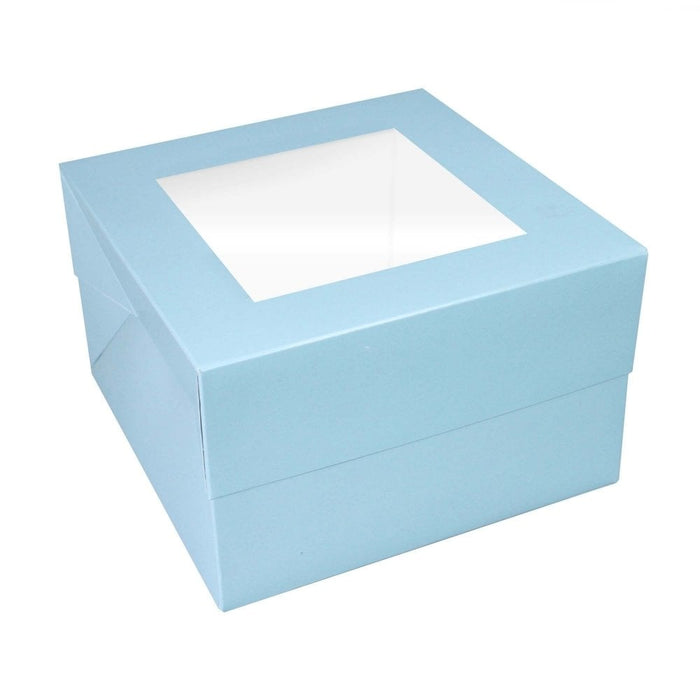 Pastel Blue Cake Box With Window