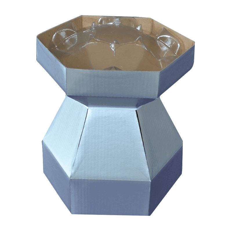 Cupcake Bouquet Box-7 Holding Cups: Silver