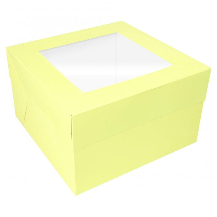 Pastel Yellow Cake Box With Window