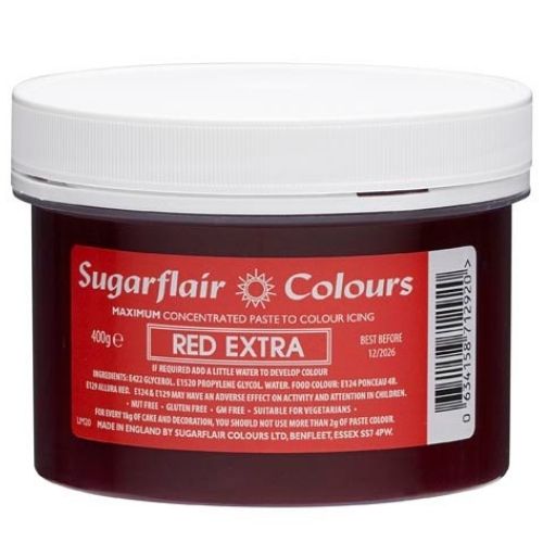 Large Sugarflair Red Extra Paste 400g