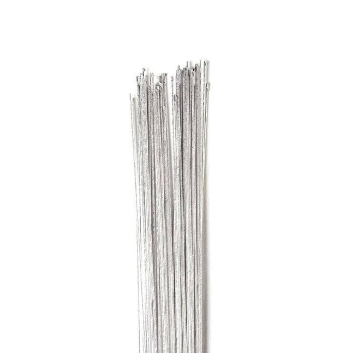 Silver Colour Floral Wire - 24g 50pk