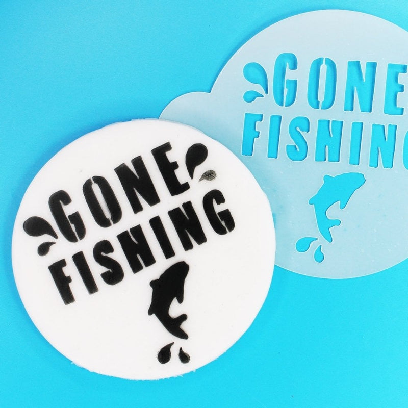 Simply Making Gone Fishing Stencil