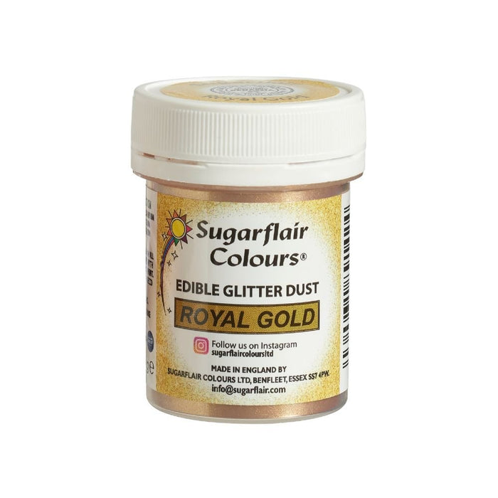 Sugarflair Royal Gold Edible Glitter Dust 10g E171 Free