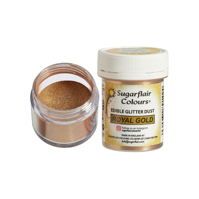 Sugarflair Royal Gold Edible Glitter Dust 10g E171 Free