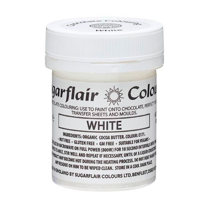 Sugarflair Chocolate Colouring Paint White 35g